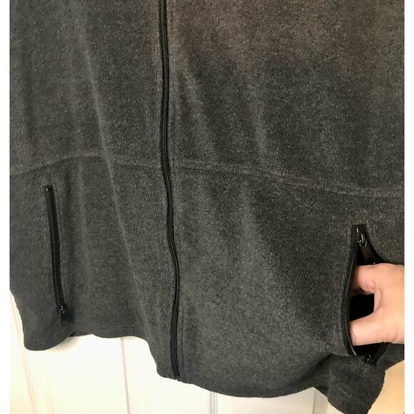 Columbia Men's Charcoal Gray Fleece Vest Full Zip Pockets Activewear Size XXL - Picture 5 of 8